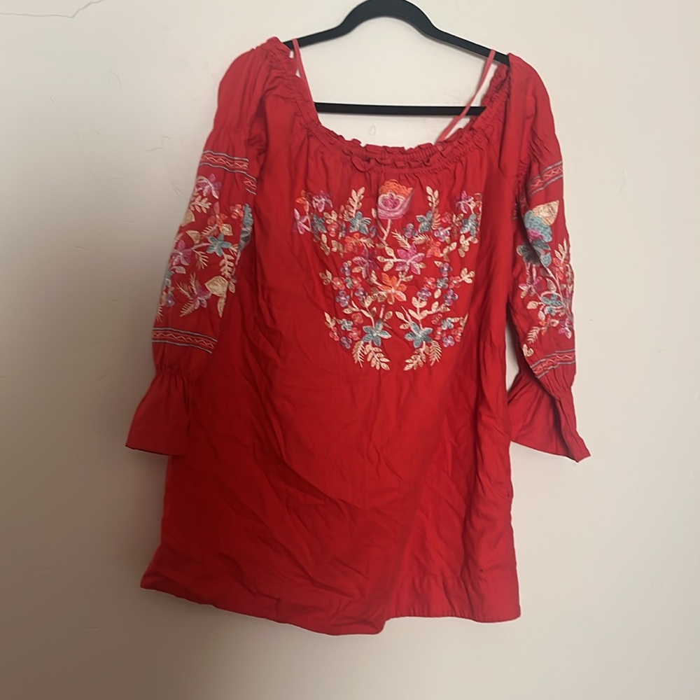Free people fleur du jour babydoll embroidered dress - Picture 2 of 8